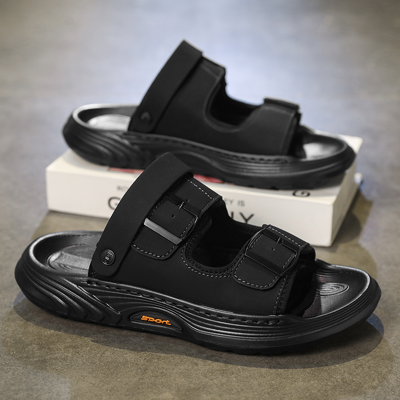 Flip Flop Leather Men - Chinelos de Couro Masculinos de Plataforma,