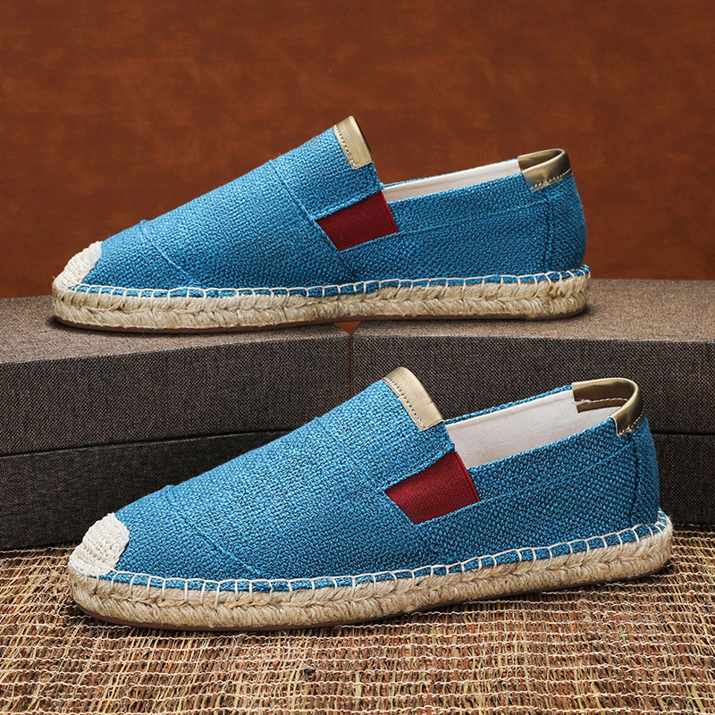 Espadrille Slip On - Tênis de Lona Masculino Antiderrapante Confortável