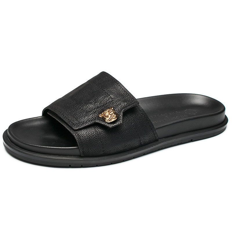 2025 novos chinelos de couro g - Flip Flop Leather Men avaliação e preço